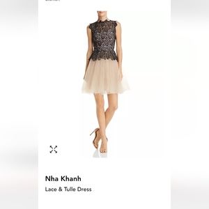 Nha Khanh lace and tulle cocktail dress